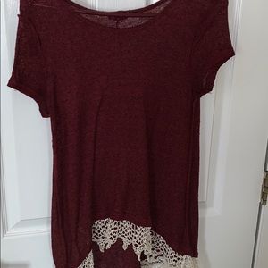 Burgundy shirt